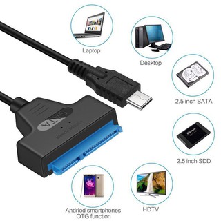 USB 3.0 Type C To SATA Converter Adapter Cable For 2.5" HDD SSD