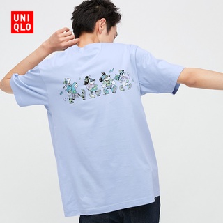 Uniqlo UT เสื้อยืดแขนสั้น พิมพ์ลาย Mickeyy Friends สําหรับผู้ชายและผู้หญิง 447387