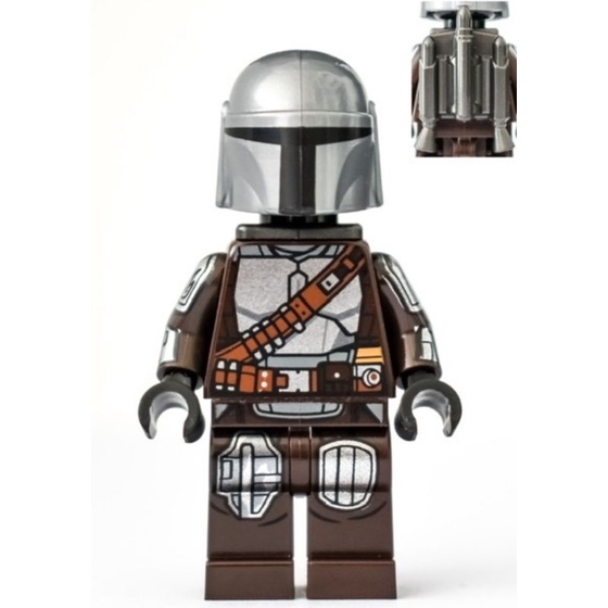 TM* Lego เลโก้ แท้ minifigure 75319 The Mandalorian (Din Djarin / 'Mando') Silver Beskar Armor,JetPa