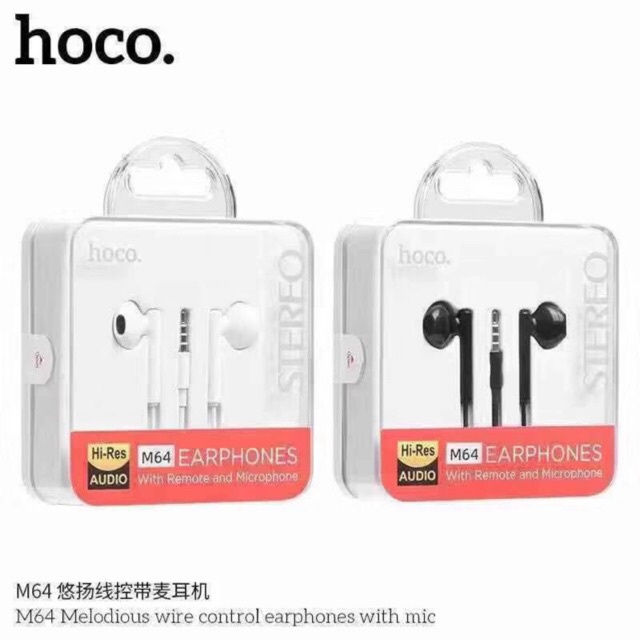 hoco. หูฟังแบบมีสาย 3.5 มม.“ M64 Melodious” พร้อมไมโครโฟน