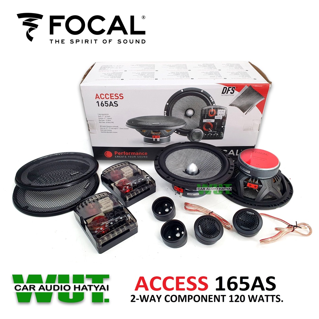 FOCAL ลำโพงเสียงกลางแหลม 6.5นิ้ว (แยกชิ้น) 2-way 2ทาง กำลังขับ 120วัตต์ Focal รุ่น Access 165AS = 1ค