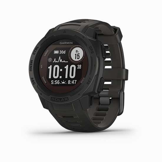 Garmin Instinct Solar GPS Smartwatch (Graphite) / นาฬิกา GPS (เครื่องศูนย์ไทย) สีดำ Graphite