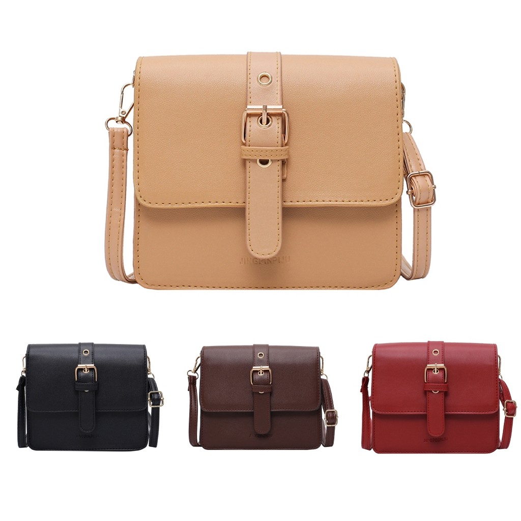 NAMCHA SHOP  กระเป๋าสะพายข้าง กระเป๋าผู้หญิง สายหนัง B203