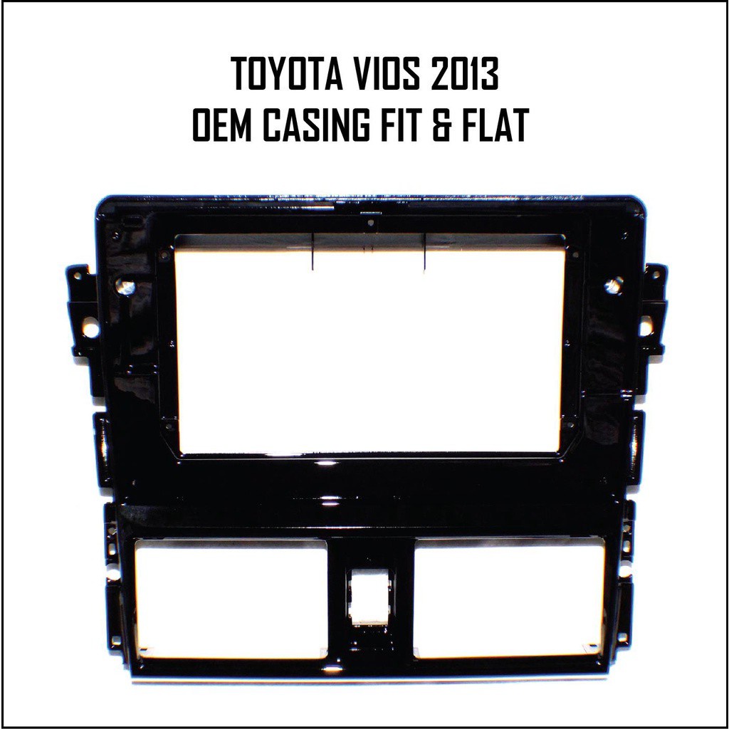 แผงเครื่องเล่น MP5 วิทยุ Fascia สําหรับ Toyota Vios 2013 10.1 นิ้ว Android 2Din
