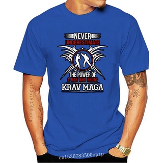 คอลูกเรือเสื้อยืดคอกลม[พร้อมส่ง] เสื้อยืดผ้าฝ้าย 100% พิมพ์ลาย MMA Krav Maga training gym สําหรับผู้ชายผ้าฝ้ายแท้