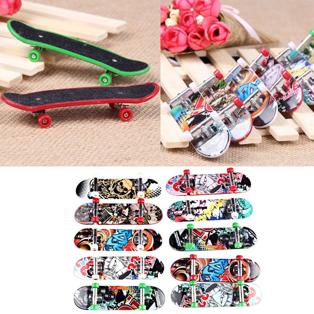 นิ้ว 10 ชิ้นเทคนิคมินิลานสเก็ตบอร์ด Fingerboard สเก็ตบอร์ดจิ๋วของเล่น