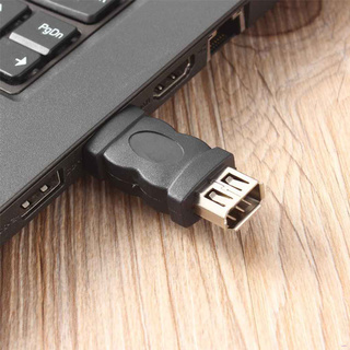 Firewire Ieee 1394 6 Pin Female To Usb Type 1 . 1 / 2 . 0 A Male อะแดปเตอร์แปลงสายเคเบิ้ลแบบพกพา