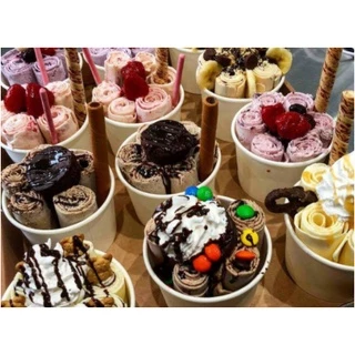 ผงไอศครีมผัด (สูตรผสมน้ำ/ผสมนม) รสนมสด กลิ่นวนิลา 500ก./1กก. (Fried ice cream powder,ผงไอติมผัด,ผงไอศกรีมผัดสำเร็จรูป)