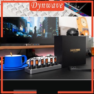 [DYNWAVE] Vintage IPS Tube Glow Clock IPS Module Glass Dome Desk Clock 5V USB Powered