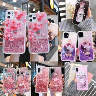 เคสโทรศัพท์มือถือ ซิลิโคนนุ่ม มีทรายไหล แต่งกลิตเตอร์ ลายนกฟลามิงโก้ ยูนิคอร์น ช้าง สําหรับ OPPO A3S A5S A7 A12 A12E A12S A8 A31 A5 A9 2020