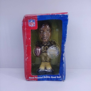 โมเดลฟิกเกอร์ของเเท้จากญี่ปุ่น -NFL - GENUINE HAND PAINTED BOBBLE HEAD DOLL- Jerry Rice-