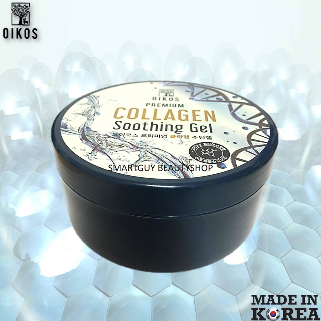 OIKOS Premium Collagen Soothing Gel 300ml. ครีมเจลบำรุงผิวหน้าผิวกายสูตรคอลลาเจนเข้มข้น สินค้านำเข้า