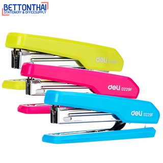 Deli 0229F Stapler เครื่องเย็บกระดาษ 15 แผ่น เบอร์ 10 (คละสี) 1 ชิ้น ที่เย็บกระดาษ เครื่องเย็บกระดาษ แม็คเย็บ แม็กเย็บ