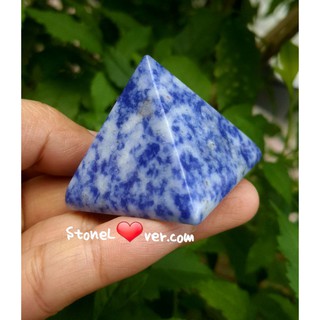 #Sodalite/โซดาไลท์#Pyramid/ปิรามิด️#หินทรงปิรามิด #หินบำบัด#หินสุขภาพ