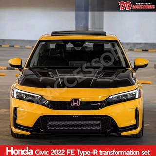 ชุดแปลงหน้า Type-R Civic 2022 2023 2024 FE เป็น Type R ครบชุด งานยังไม่ได้ทำสี ทักแชด ก่อนกดสั่งนะครับ !!!!!