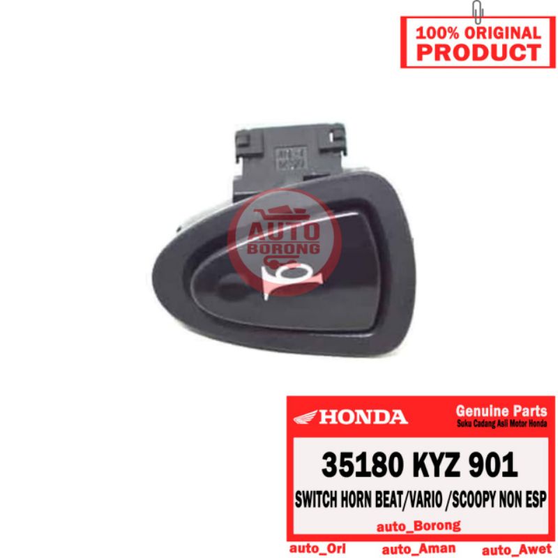 TOMBOL Horn Switch ปุ่มสําหรับ Vario 125 Scopy FI 35180 KYZ 901 Honda ของแท้ Part