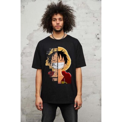 LUFFY ONE PIECE ANIME TOP TSHIRT สําหรับผู้หญิงและผู้ชาย UNISEX ขนาด SML XL XXL