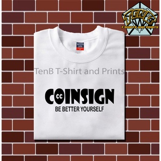 COINSIGN ดีไซน์เรียบง่ายเสื้อยืดและลายพิมพ์ UNISEX P[r