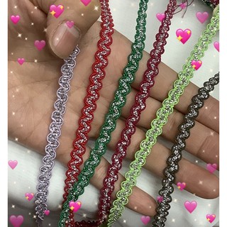 ริบบิ้น. ลูกไม้. เทป. แต่งเสื้อ แต่งชิ้นงาน🌹ขนาด5mm. 8mm(หน่…