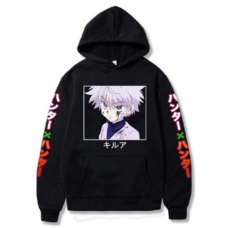 เสื้อกันหนาว มีฮู้ด ลายการ์ตูนอนิเมะ Hunter X Killua Mannenvrouwen Mannen Kleding เข้ากับทุกการแต่งกาย แฟชั่นฤดูใบไม้ร่วง ฤดูหนาว สําหรับผู้ชาย เพื่อน 2021 HS