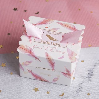 🍍🍍 PK  🍍🍍gift box กล่องของขวัญ  ของชำร่วย  กล่องขนม กล่องสี่เหลี่ยม+ริบบิ้น