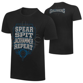 เสื้อยืดผ้าฝ้ายพิมพ์ลายขายดี (Pre) Goldberg "Spear, Spit, Jackhammer, Repeat" T-Shirt