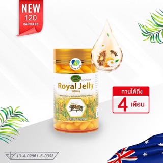 "แท้100%มีสติ๊กเกอร์" Royal jelly นมผึ้ง 365เม็ด Nature’s King Royal Jelly 1000 Mg. เนเจอร์ คิง รอยัล เจลลี่1000 มก