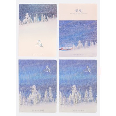 สมุดโน๊ต B5 Trendy Snowy Wood 2 ชิ้น [Snowy Day] Series