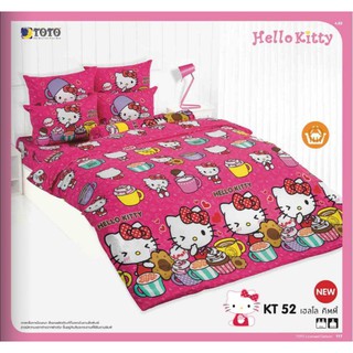 ผ้าปูที่นอน 3.5 ฟุต/ 5 ฟุต/ 6 ฟุต TOTO ลายลิขสิทธิ์ Hello Kitty