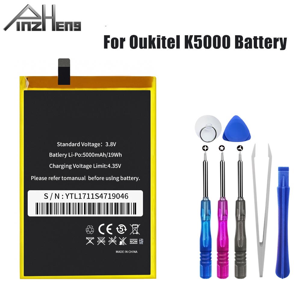 PINZHENG 5000mAh Hight Capacity Battery For Oukitel K5000 Replacement Batteries For Oukitel K5000 Mo
