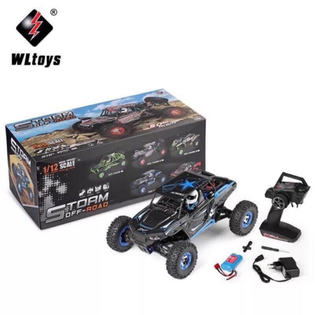 รถบังคับบักกี้ off-road Wltoys 12428b ขับเคลื่อนสี่ล้อ 4 WD   รีโมทมีหน้าจอ ขนาด Scale 1:12 งาน HI-E