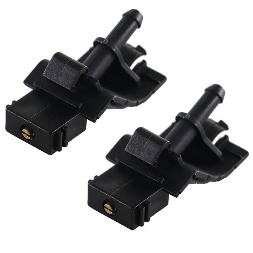 2 PC ด้านหน้ากระจก Wiper เครื่องซักผ้าสเปรย์ Jet หัวฉีดสีดํารถอุปกรณ์เสริมสําหรับ Toyota Corolla Altis Camry Auris Highlander 2007-10
