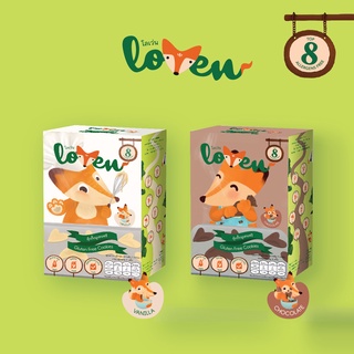 🦊Loven คุ้กกี้กลูเตนฟรี ขนมเด็ก Top8free Vegan มี 2 รสให้เลือก รสวนิลา รสช็อกโกแลต ใยอาหารสูง คุ๊กกี้้ เด็ก บิสกิตเด็ก