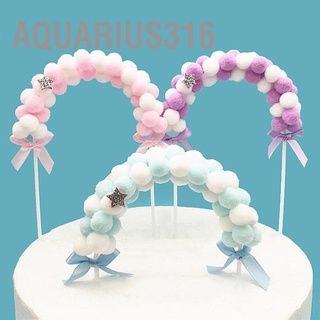 Aquarius316 ลูกบอลครึ่งวงกลม สําหรับตกแต่งเค้กวันเกิด ขนมหวาน 5 ชิ้น