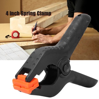 Industrial Shop 6pcs 4inch A Type Black Multifunctional Plastic Spring Clamp Clip DIY Woodworking Tool