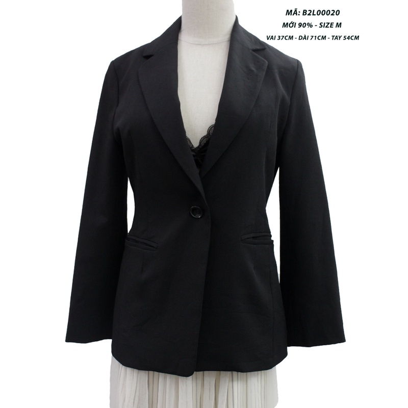 Korean Blazer ทรงเบสิค มาตรฐานออฟฟิศเรียบหรู - ใหม่ 90% - Size M - CODE B2L0020