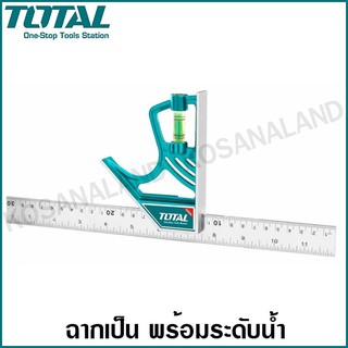 Total ฉากเป็น พร้อมระดับน้ำ (มีแม่เหล็ก) รุ่น TMT653005 ( Combination Square ) ไม่บรรทัด สแตนเลส