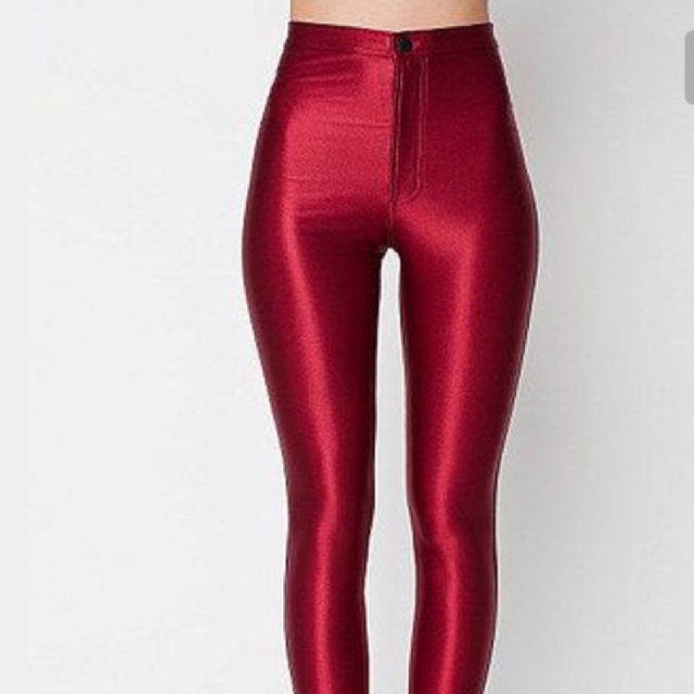 [NEW] American Apparel - กางเกง Disco Pants สีแดง