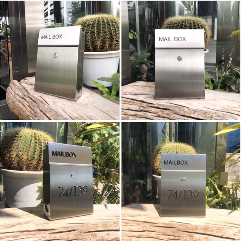 ตู้จดหมายสแตนเลส mail box แบบที่5 เกรด304 ตู้ไปรษณีย์ Mailbox สินค้า ...