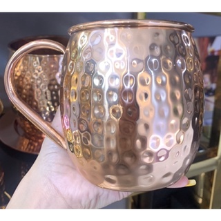 Classic old design Copper Glass แก้วทองแดงแท้ 100% แก้วนำ้ทองแดง