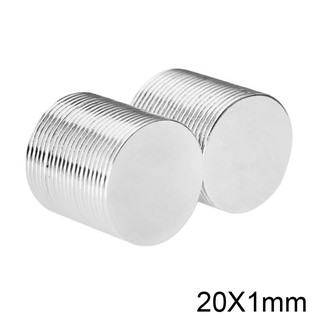 1ชิ้น แม่เหล็กนีโอไดเมียม ขนาด 20x1มิล Magnet Neodymium 20x1mm แม่เหล็กแรงสูง 20*1mm