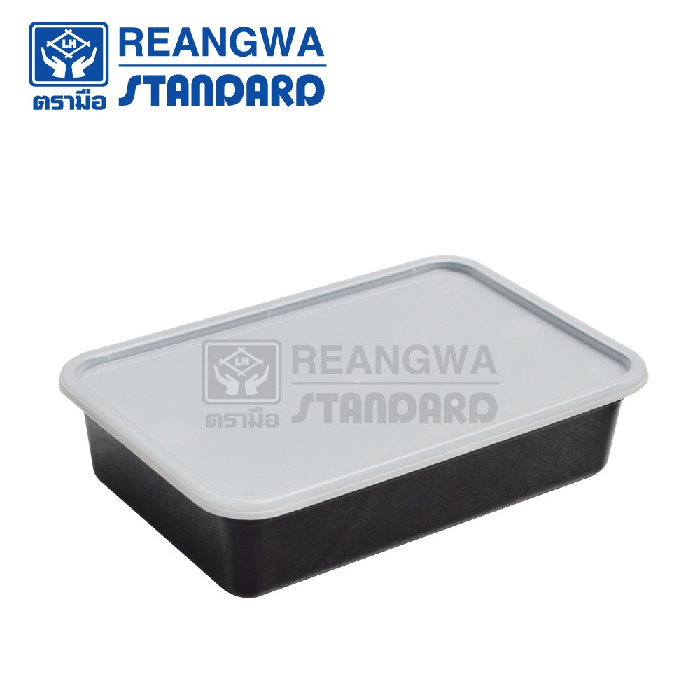 REANGWA STANDARD กล่องไอศครีม เซฟตี้ซีล ทรงเหลี่ยม 800 ml.(25ใบ) กล่องแข่เย็น - RW 1552PPC