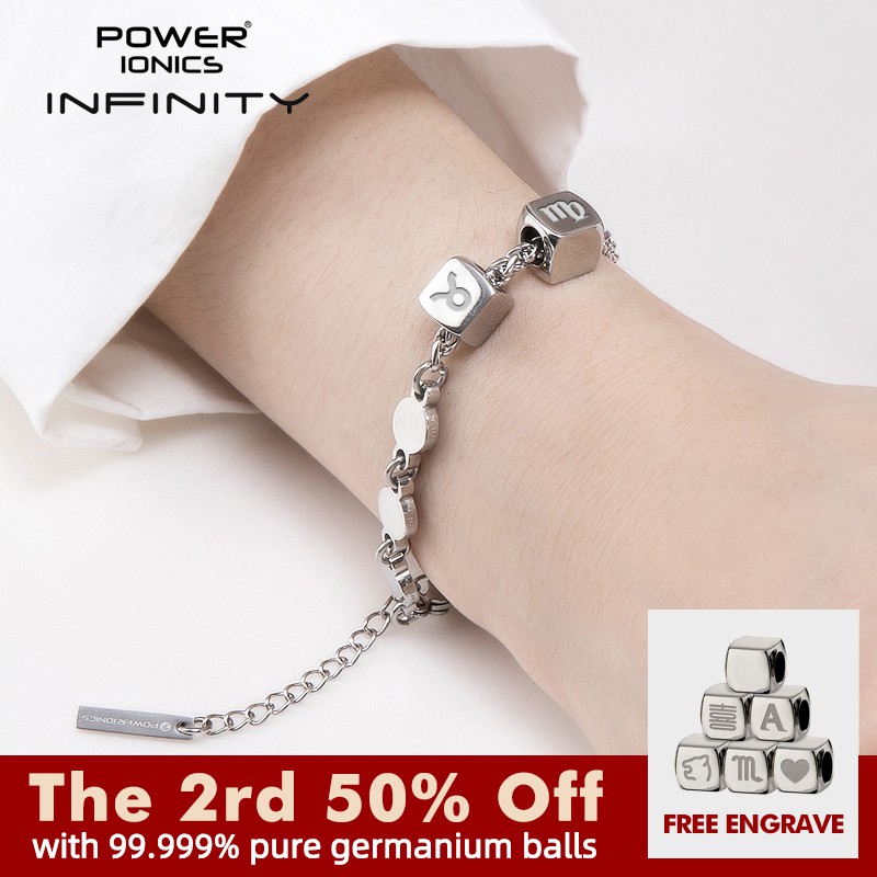 Power Ionics INFINITY Series เครื่องประดับแฟชั่นอินเทรนด์ใหม่ผู้หญิง 99.99% Pure Germanium Balls 3mm