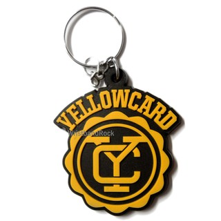 YELLOWCARD พวงกุญแจ ยาง พรีเมี่ยม เยลโล่คาร์ด อีโม ร็อค เมทัล YLD373