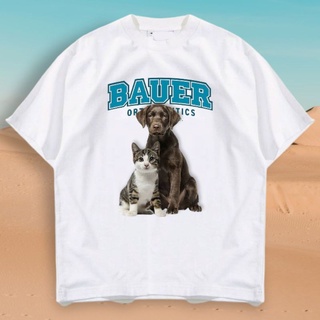 เสื้อยืด น้องหมาแมว BAUER