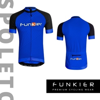 เสื้อจักรยานแขนสั้นผู้ชาย Funkier J-794 SPOLETO สีนำ้เงิน