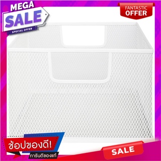 ตะกร้าใส่ของ Mesh ซ้อนได้ 24x23x15.5ซม. KECH ตะกร้าใส่ของในครัว MESH BASKET KECH 24X23X15.5CM WHITE