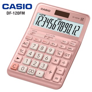   เครื่องคิดเลข หน้าจอ 12 หลัก Casio  DF-120FM-PK รุ่น Casio-DF-120-FM-05E-pCal