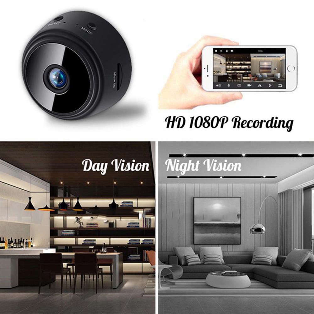 【พร้อมส่ง】กล้องเว็บแคมไร้สาย 1080p HD Wifi Mini IP มองเห็นกลางคืน สําหรับรักษาความปลอดภัยในบ้าน