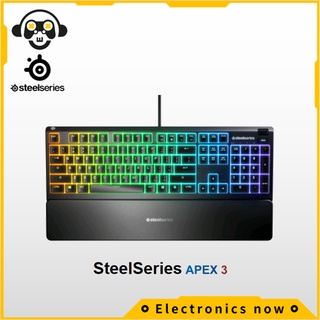 Steelseries Apex 3 Rgb คีย์บอร์ดเล่นเกม - 10 โซน Rgb Illumination – Ip32 กันน้ํา – พรีเมี่ยมคีย์บอร์ดเล่นเกม (Whisper Whisper สวิทช์เล่นเกม)